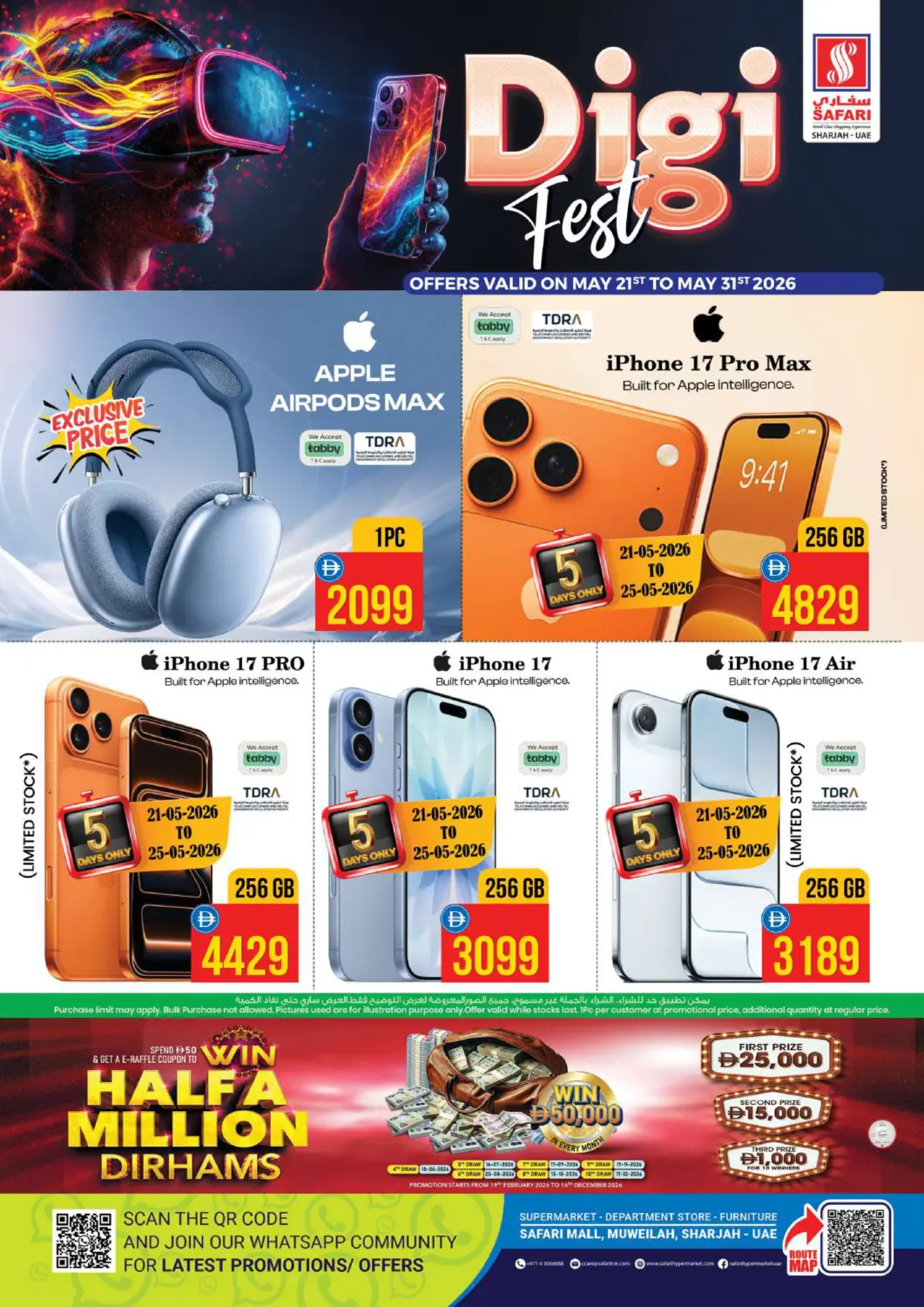 UAE - Dubai Safari Hypermarket  offers in D4D Online. Digi Fest. . Till 31st May