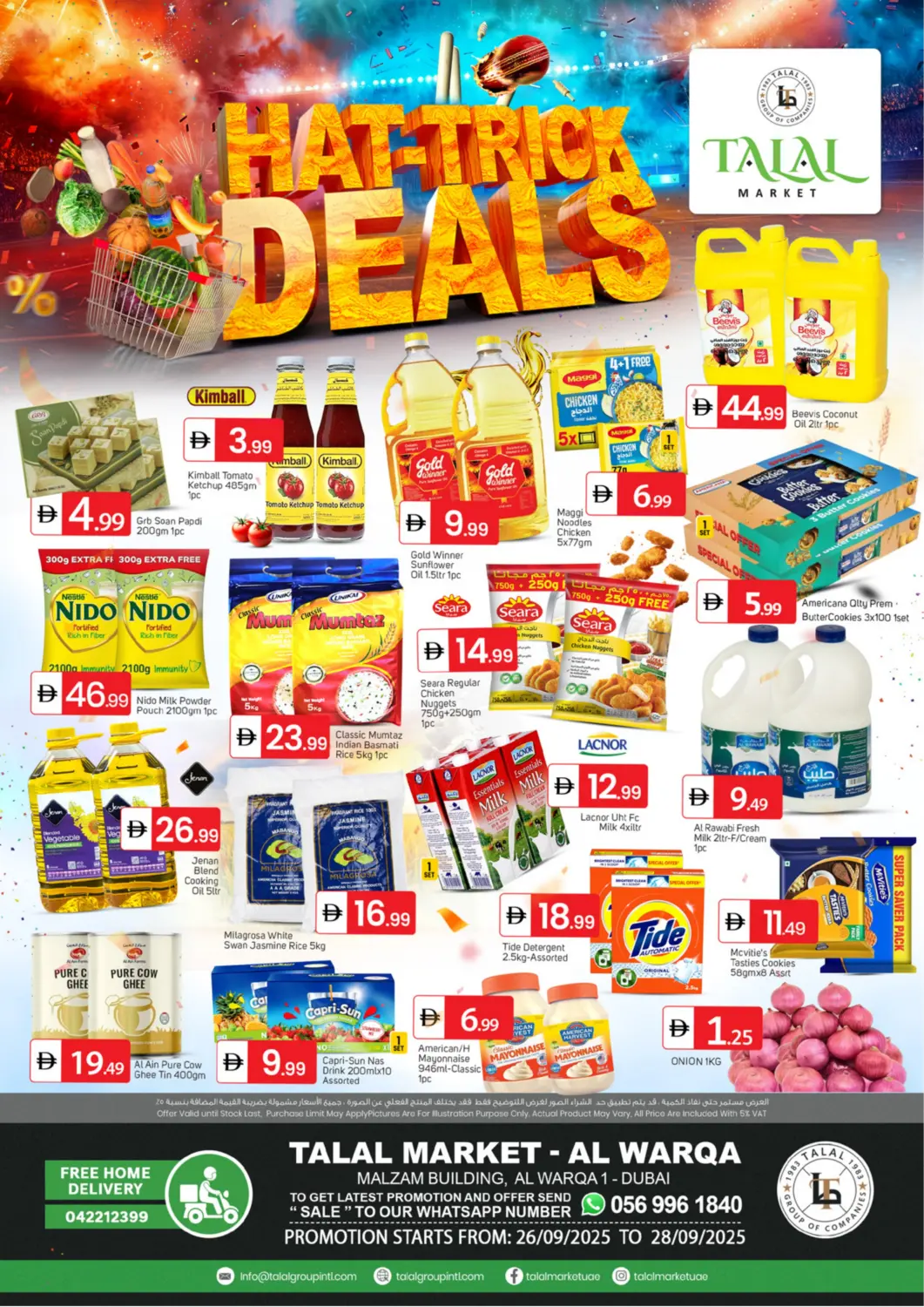 UAE - Dubai TALAL MARKET offers in D4D Online. Al Warqa 1,Dubai. . Till 28th September