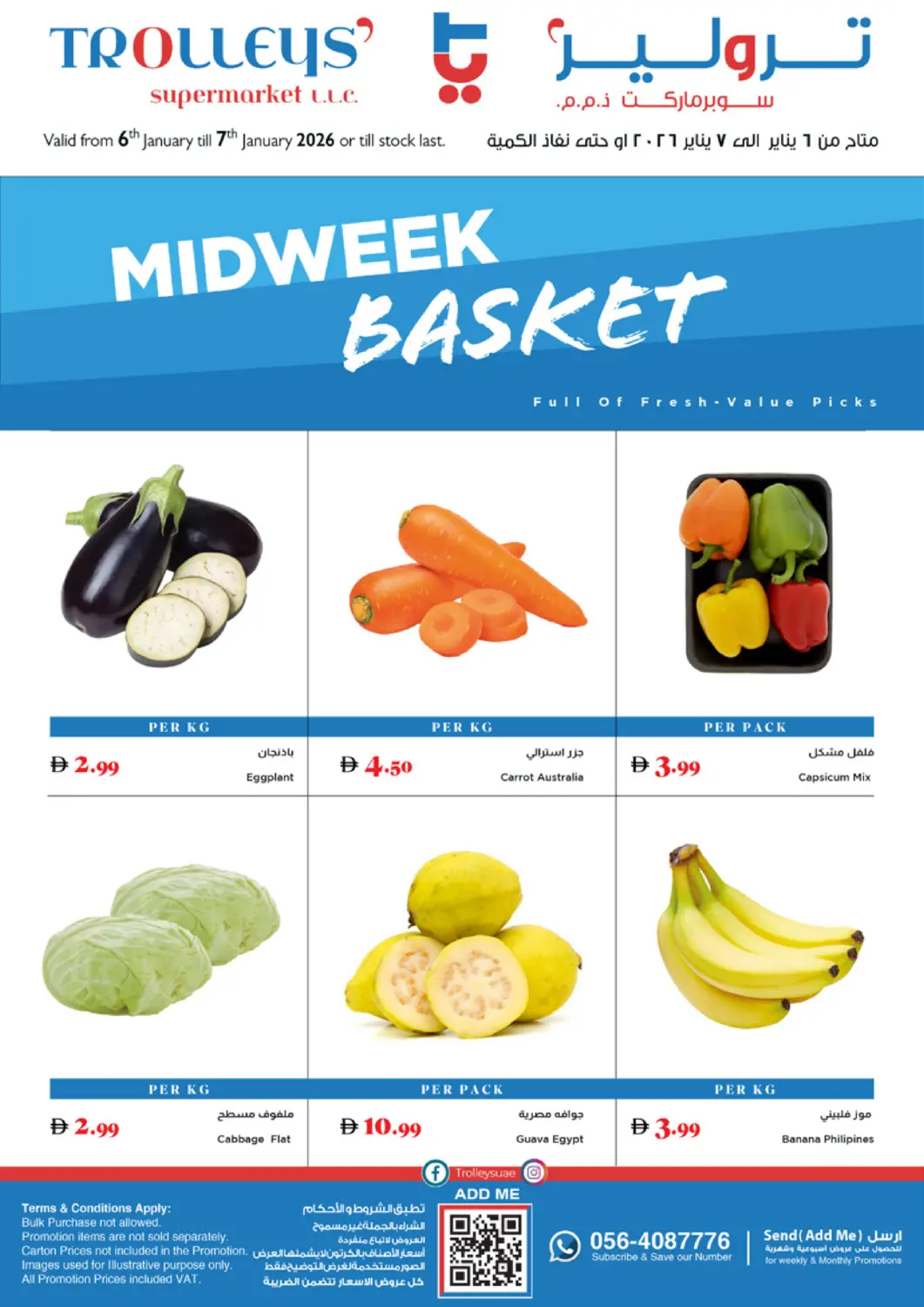عروض تروليز سوبرماركت الإمارات العربية المتحدة , الامارات - دبي في دي٤دي أونلاين. سلة منتصف الأسبوع. . حتى ٧ يناير