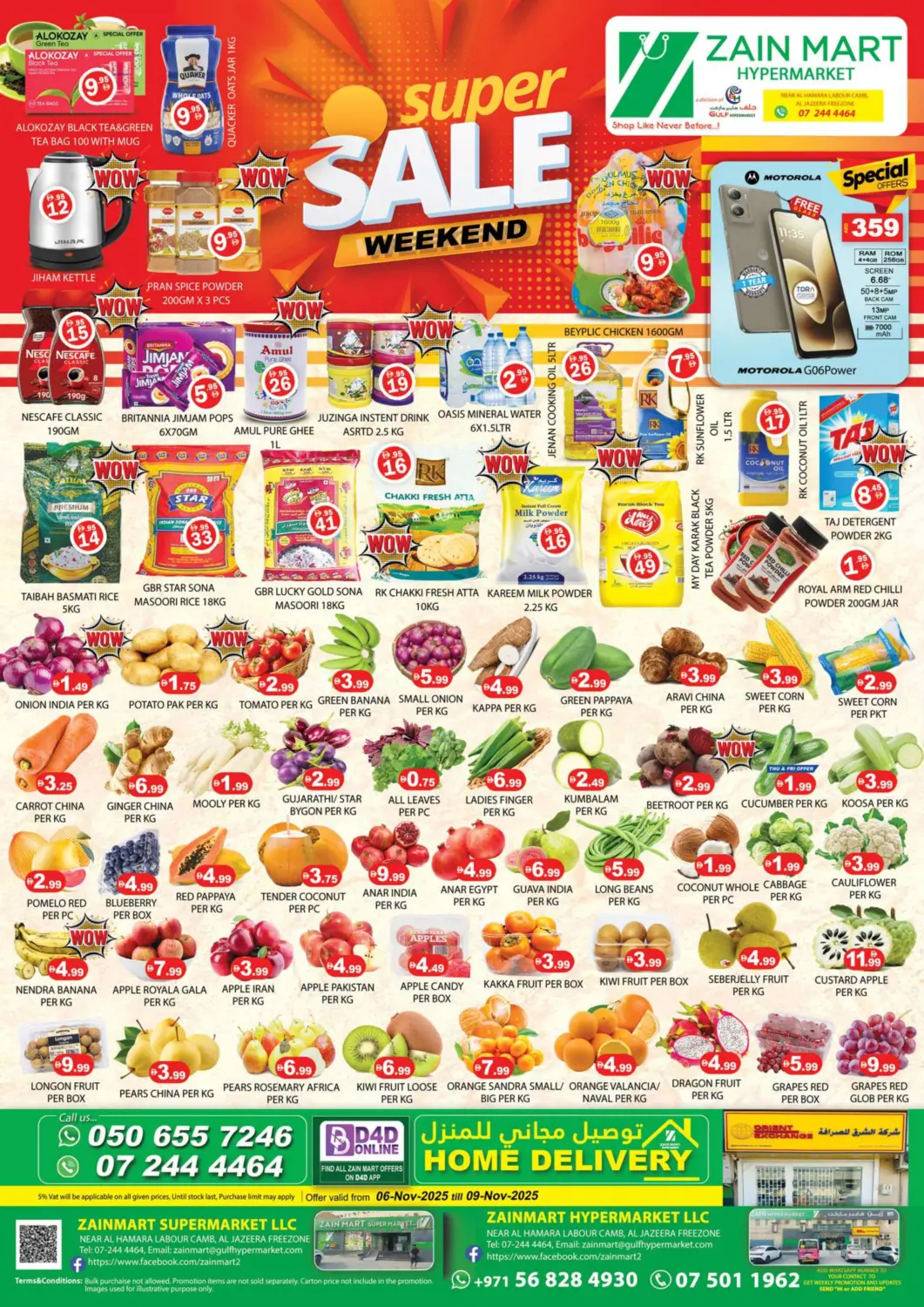 UAE - Ras al Khaimah Zain Mart Supermarket offers in D4D Online. Weekend Super Sale. . Till 9th November