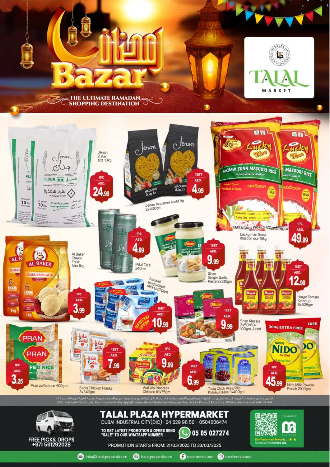 UAE - Dubai TALAL MARKET offers in D4D Online. DIC- Dubai. . Till 23rd March