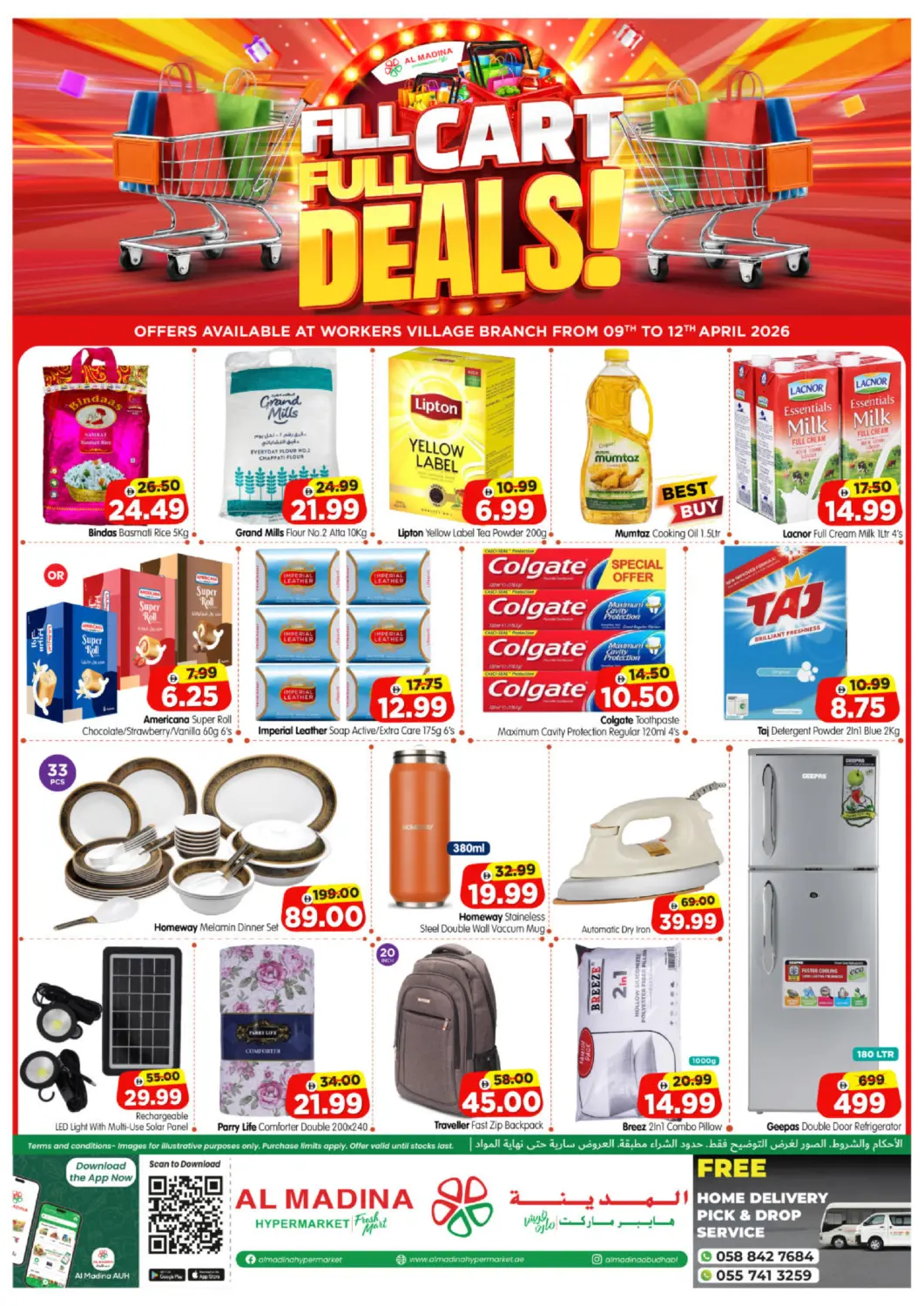 UAE - Abu Dhabi Al Madina Hypermarket offers in D4D Online. Workers Village Branch. . Till 12th April