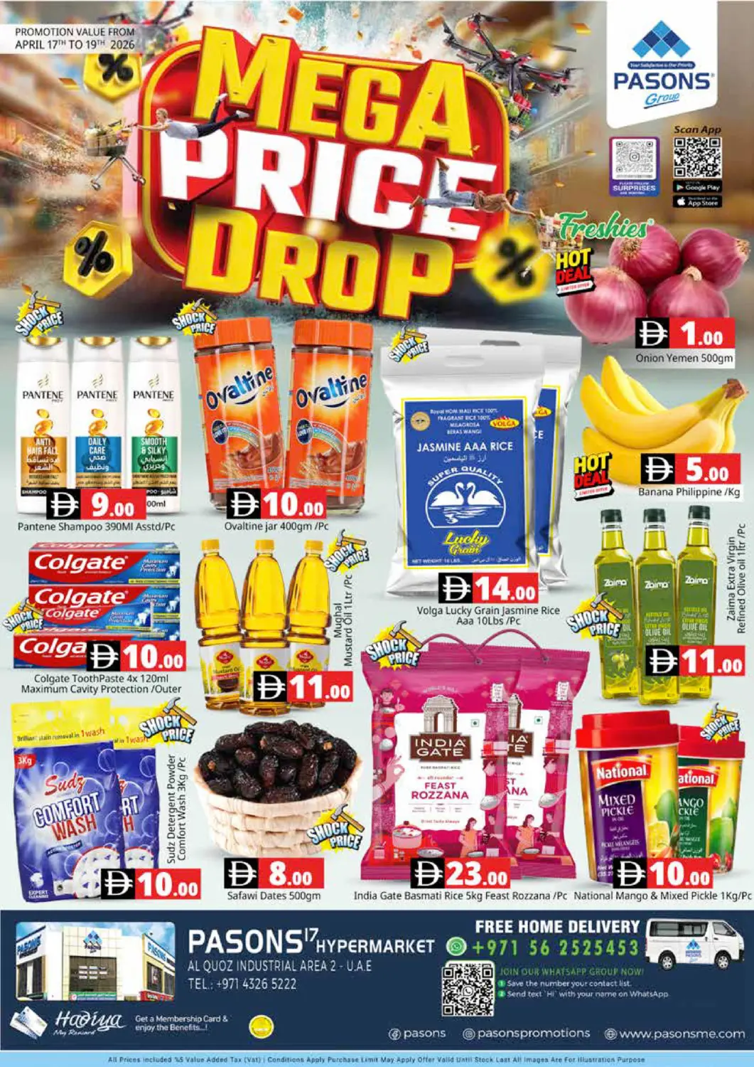 UAE - Dubai Pasons Hypermarket offers in D4D Online. Al Quoz - Ind Area 2,Dubai. . Till 19th April