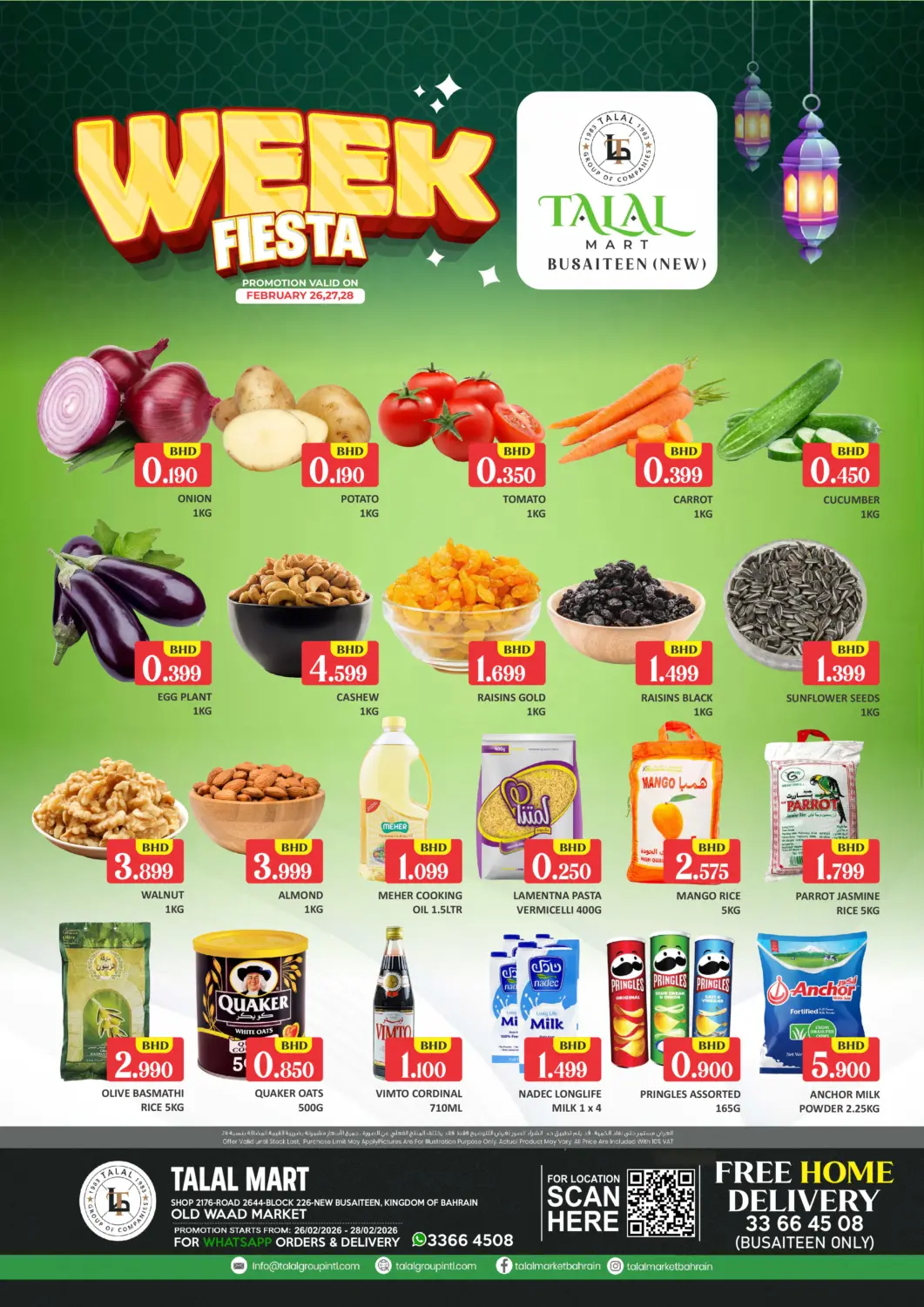 Bahrain Talal Markets offers in D4D Online. Week Fiesta @ Old Waad Market. . Till 28th February