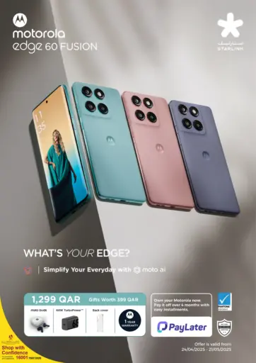 Starlink - Moto Edge 60 Fusion in Qatar Offers - Qatar Moto Edge 60 Fusion
