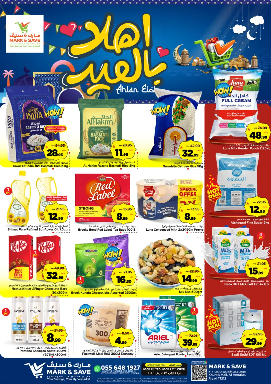 KSA, Saudi Arabia, Saudi - Riyadh Mark & Save offers in D4D Online. Ahlan Eid Offers. . Till 17th March