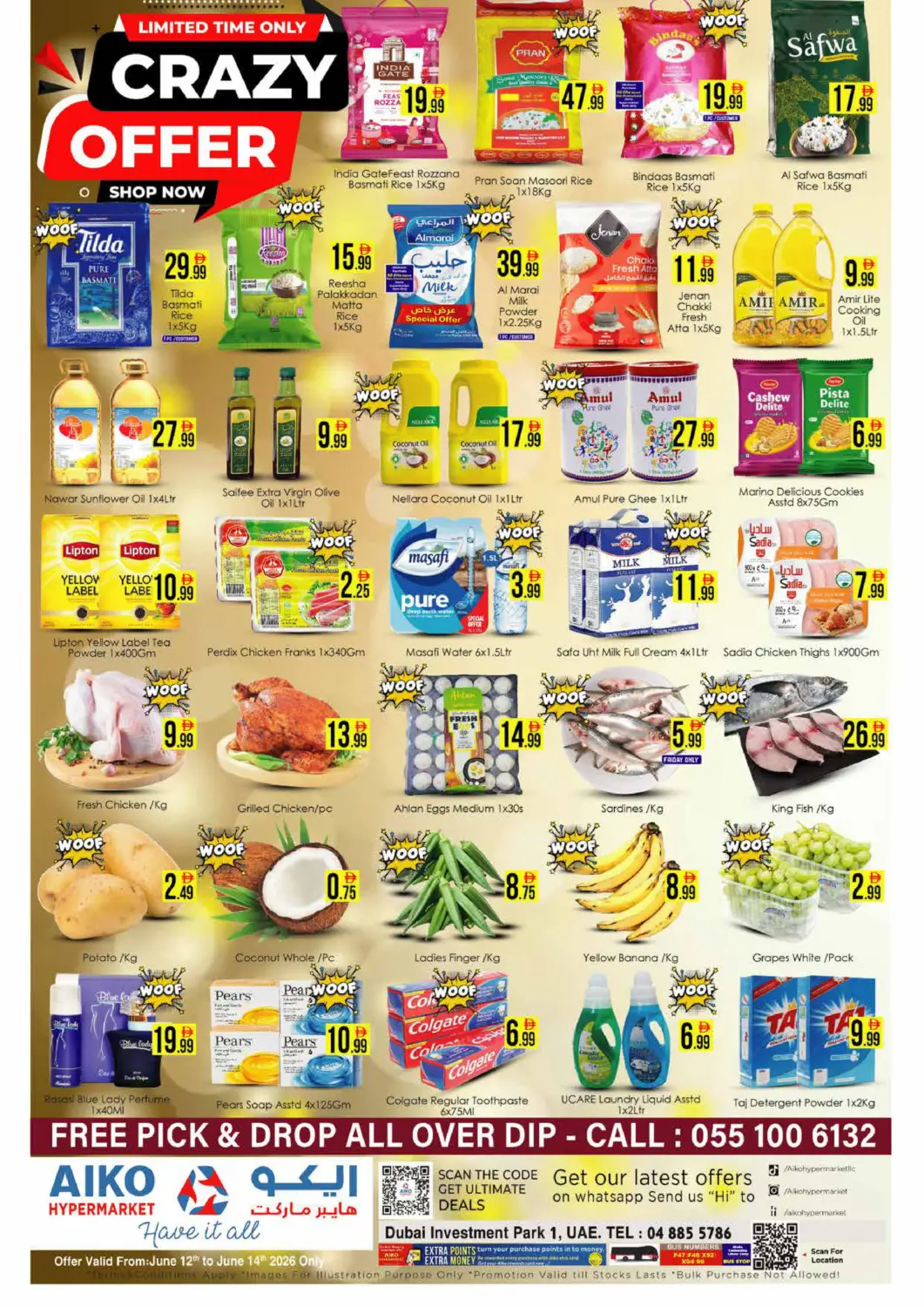 UAE - Dubai AIKO Mall and AIKO Hypermarket offers in D4D Online. DIP-1,Dubai. . Till 14th June