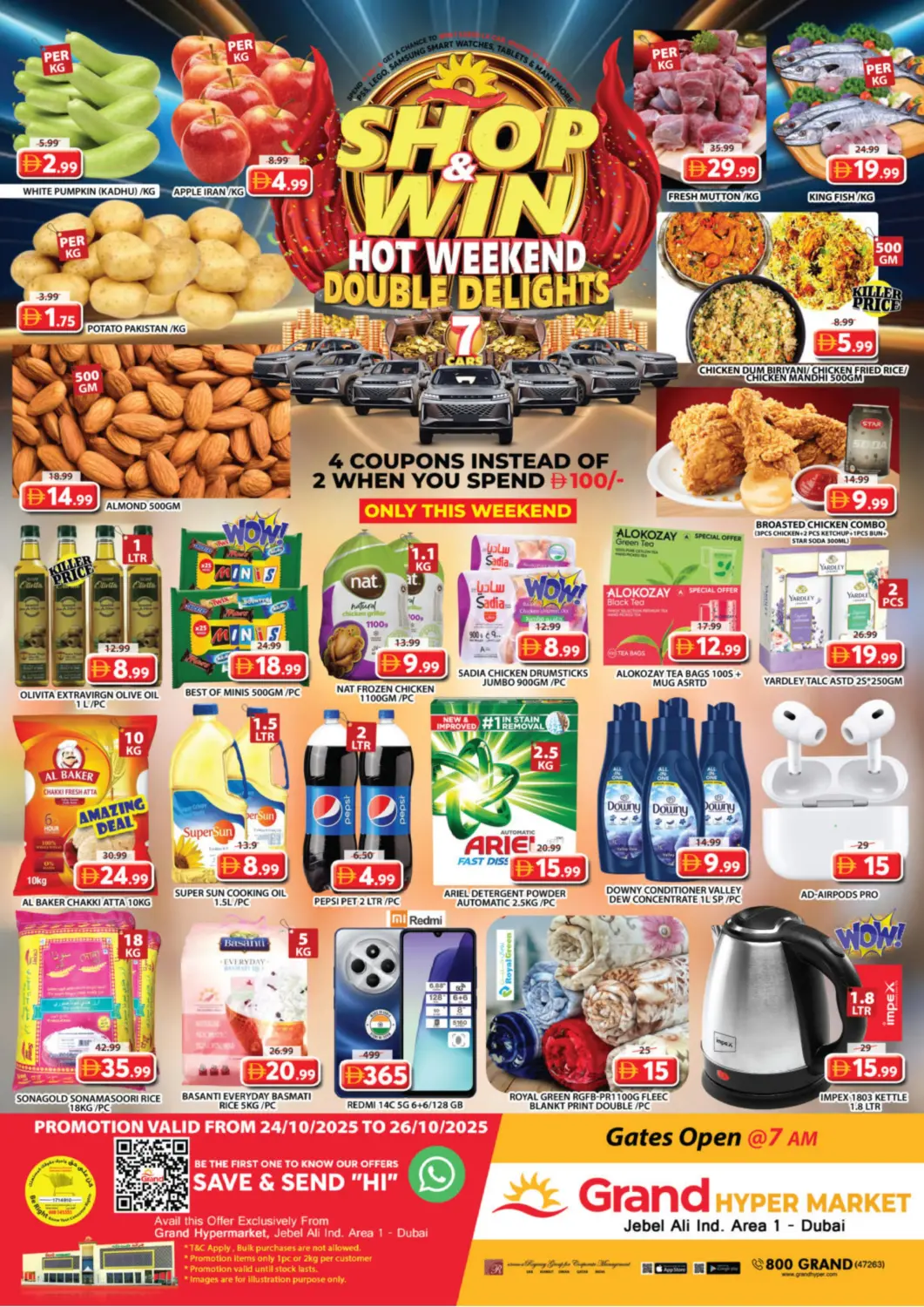 UAE - Dubai Grand Hyper Market offers in D4D Online. Jebel Ali, Dubai. . Till 26th October