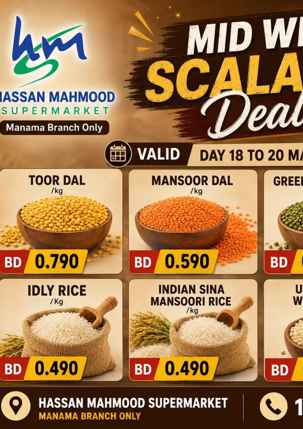 Bahrain Hassan Mahmood Group offers in D4D Online. Mid Week Scalalble. . Till 20th May