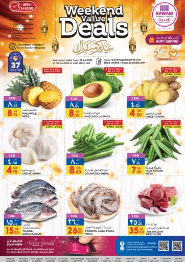 Qatar - Doha Rawabi Hypermarkets offers in D4D Online. Weekend Value Deals. . Till 30th April