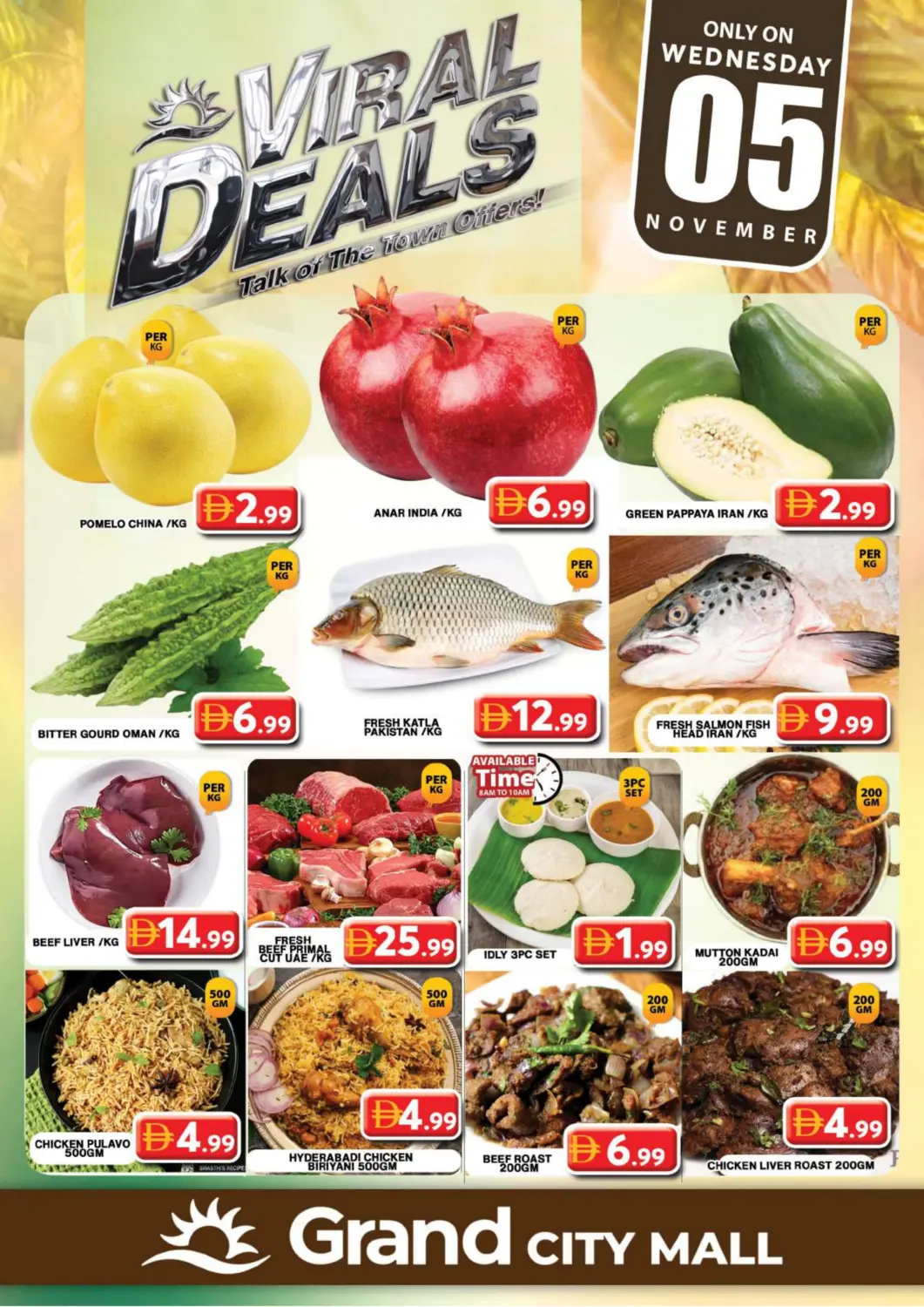 UAE - Dubai Grand Hyper Market offers in D4D Online. City Mall- Dubai. . Only On 5th November