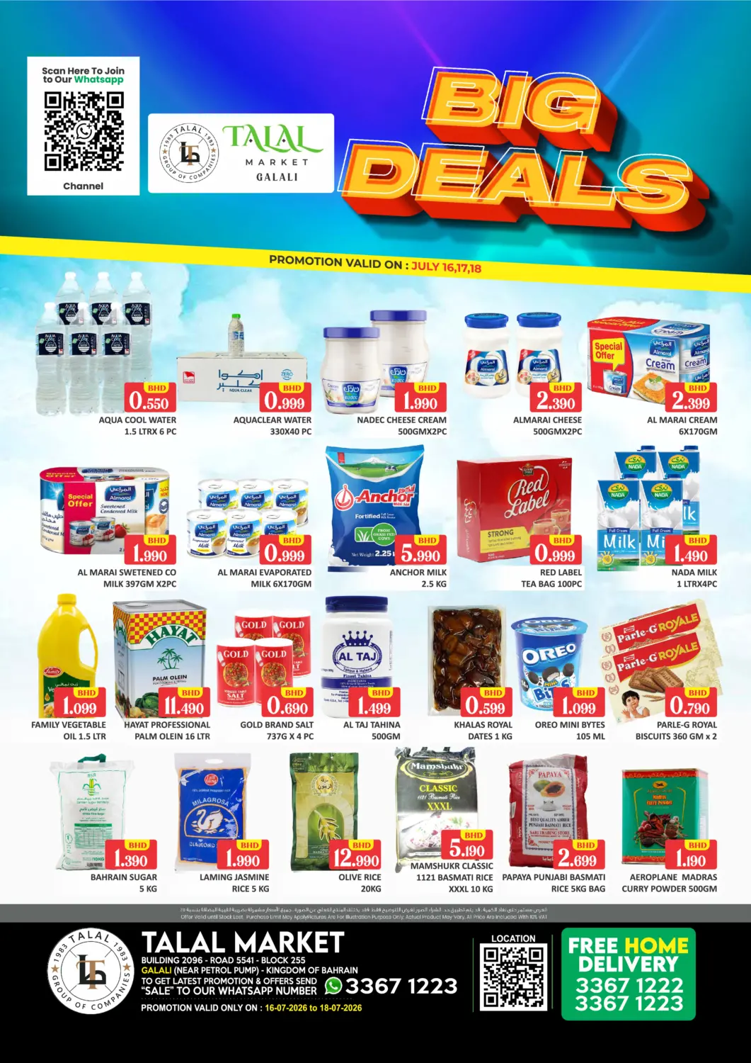 Bahrain Talal Markets offers in D4D Online. Galali - Big Deals. . Till 18th July