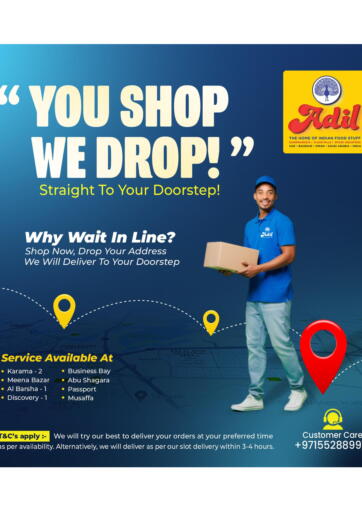 UAE - Sharjah / Ajman Adil Supermarket offers in D4D Online. You Shop We Drop. . Till 31st May
