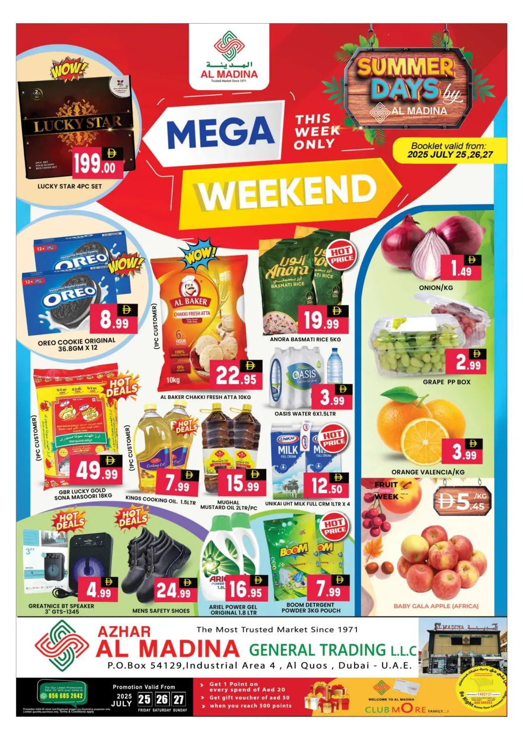 UAE - Dubai AL MADINA (Dubai) offers in D4D Online. Azhar GT - Al Qouz. . Till 27th July