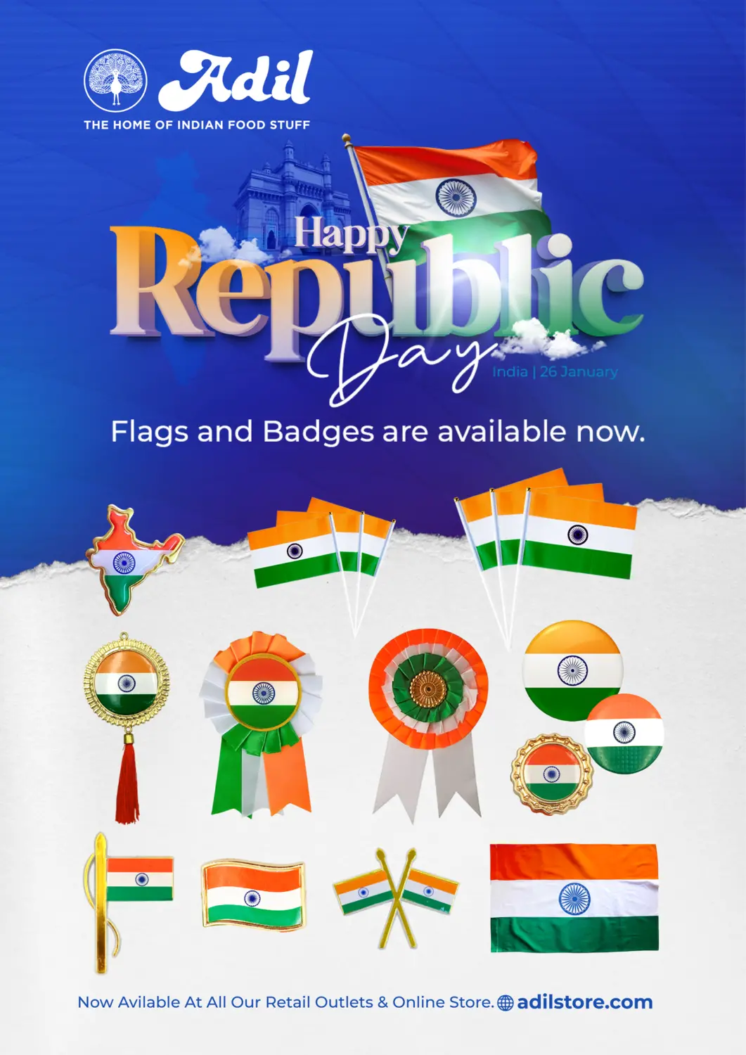 UAE - Dubai Adil Supermarket offers in D4D Online. Happy Republic Day. . Till 26th January