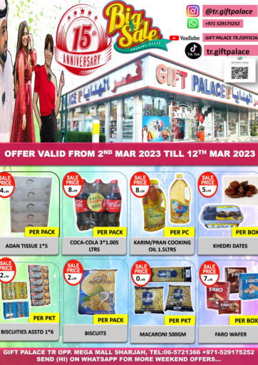UAE - Sharjah / Ajman GIFT PALACE offers in D4D Online. Big Sale @Mega Mall Sharjah. . Till 12th March
