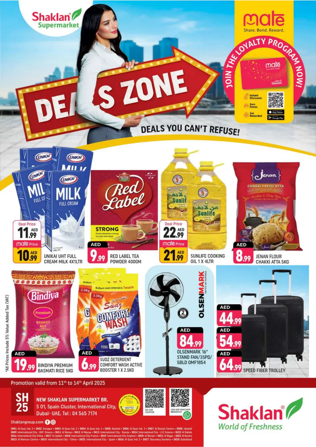 UAE - Dubai Shaklan  offers in D4D Online. S 01,Spain Cluster. . Till 14th April