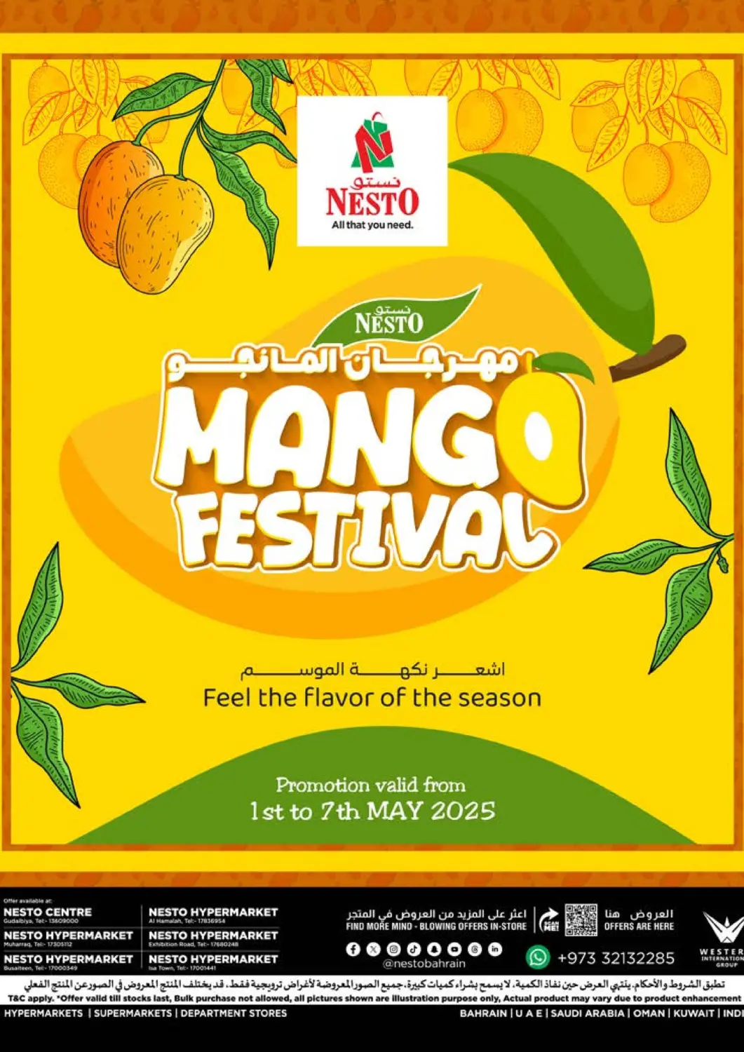 Bahrain NESTO  offers in D4D Online. Mango Festival. . Till 7th May