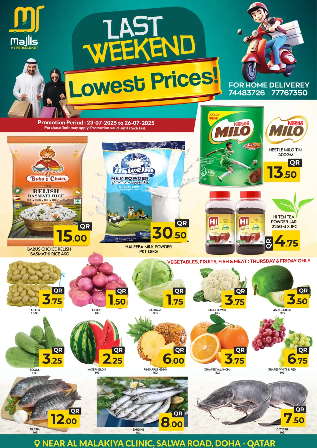 Qatar - Doha Majlis Hypermarket offers in D4D Online. Last Weekend Lowest Prices!. . Till 26th July
