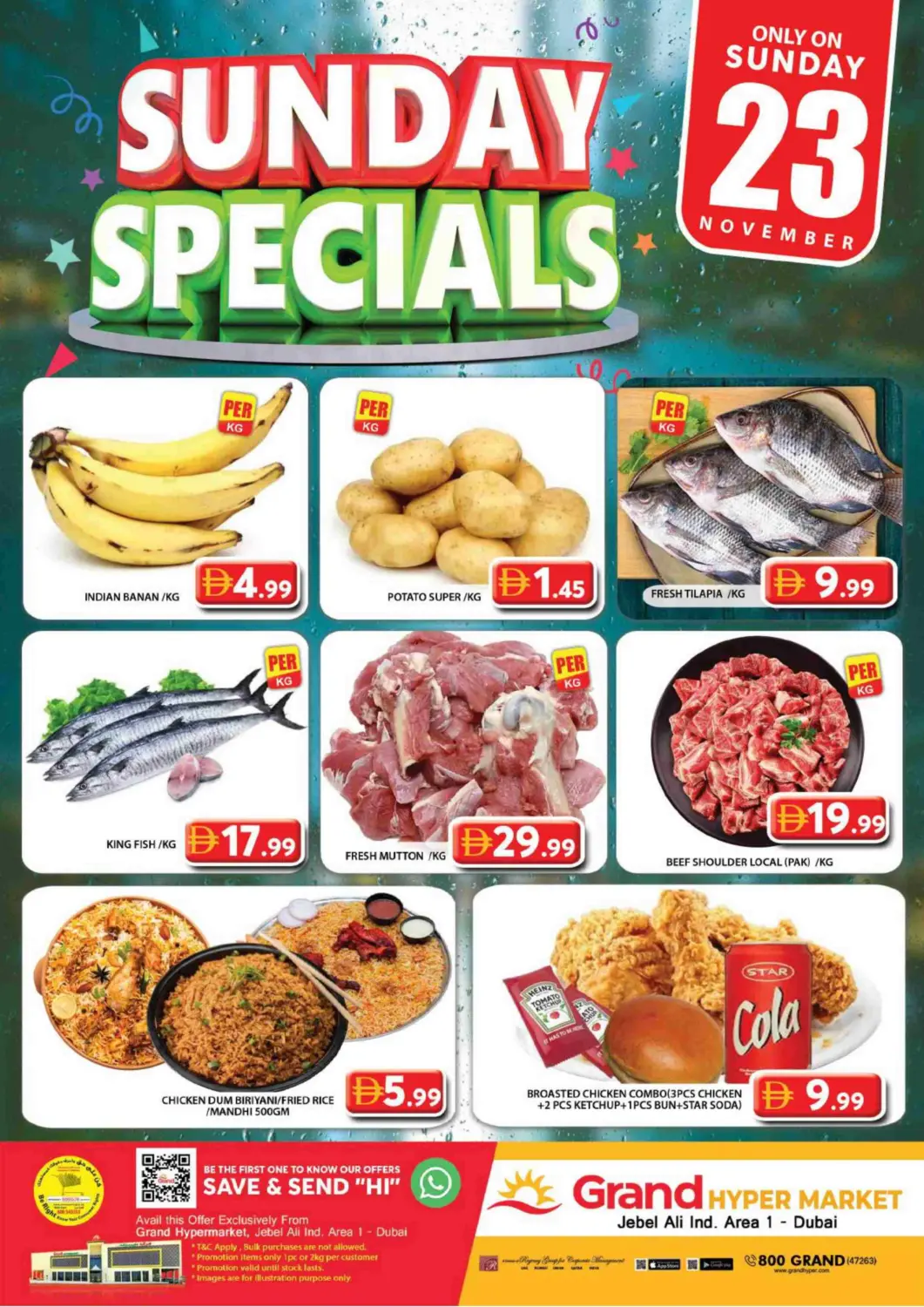 UAE - Dubai Grand Hyper Market offers in D4D Online. Jabel Ali industrial Area 1 - Dubai. . Only On 23rd November