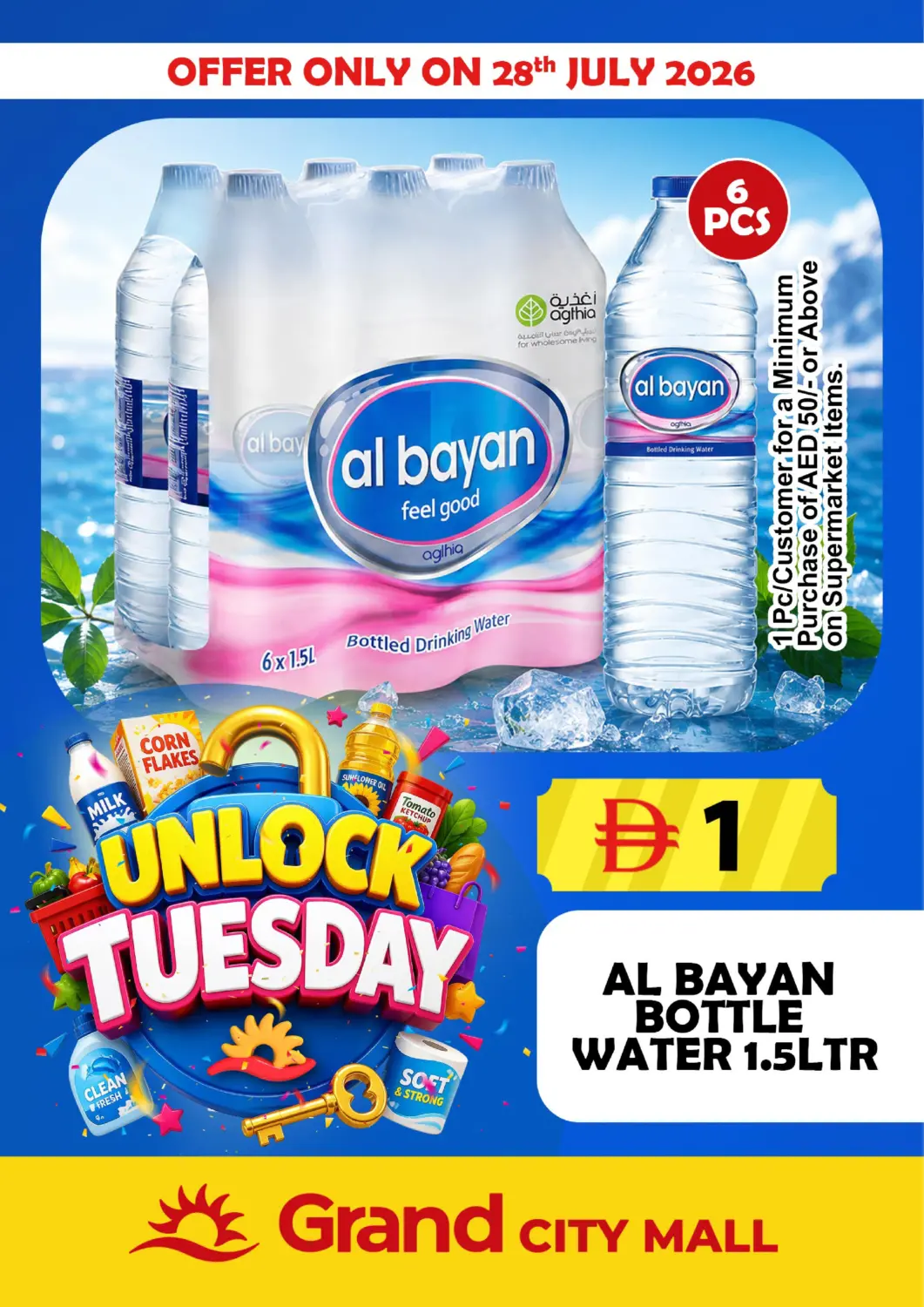 UAE - Dubai Grand Hyper Market offers in D4D Online. City Mall - Dubai. . Only On 28th July