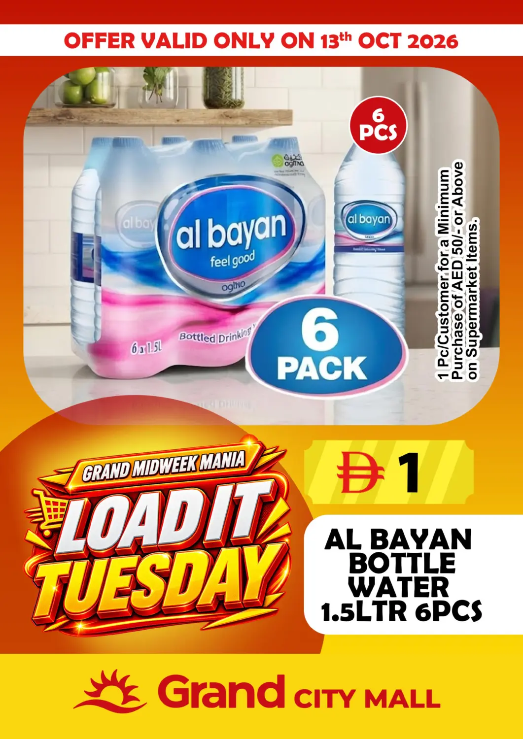 UAE - Dubai Grand Hyper Market offers in D4D Online. City Mall -Dubai. . Only On 13th October