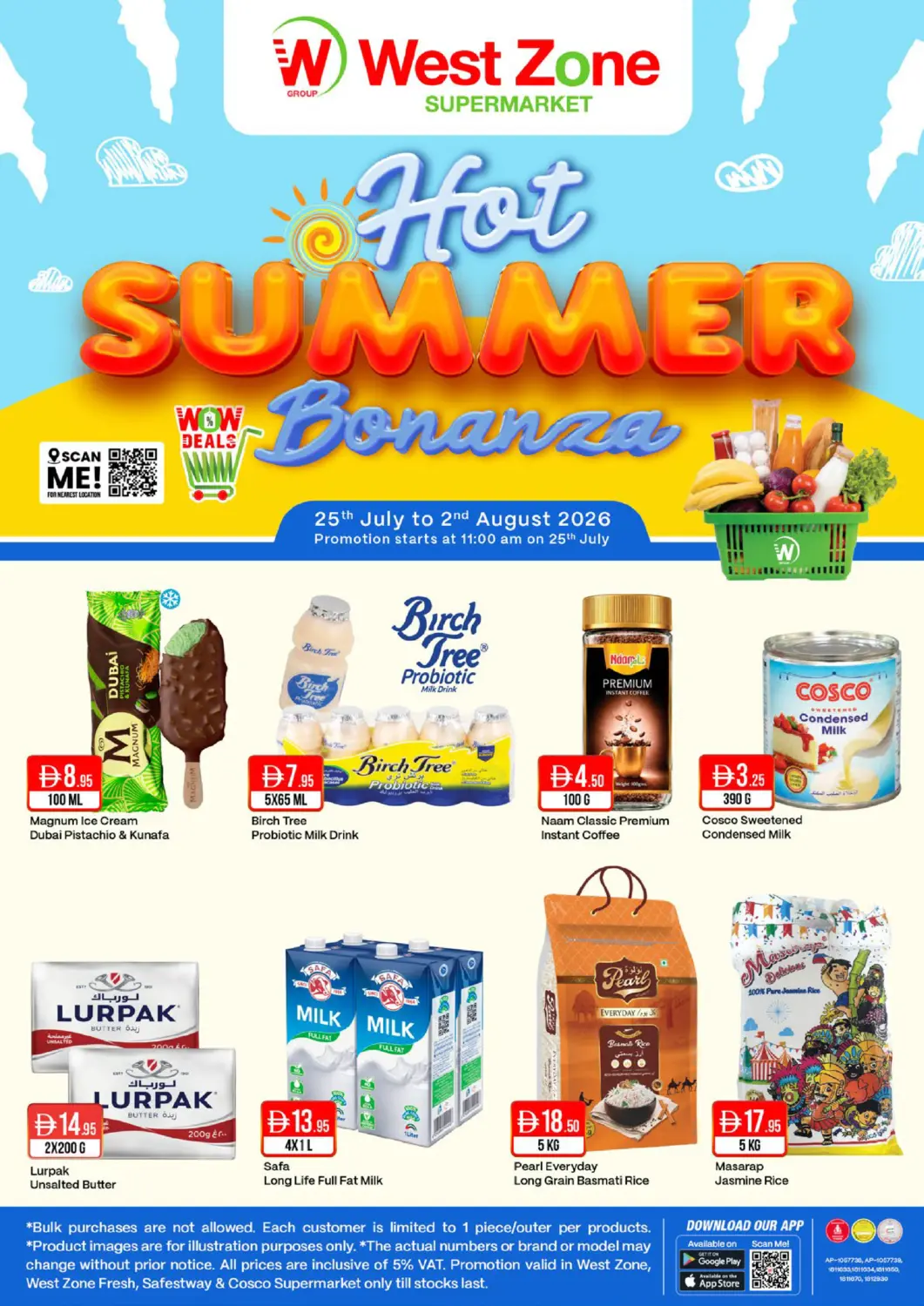 UAE - Sharjah / Ajman West Zone Supermarket offers in D4D Online. Hot Summer. . Till 2nd August