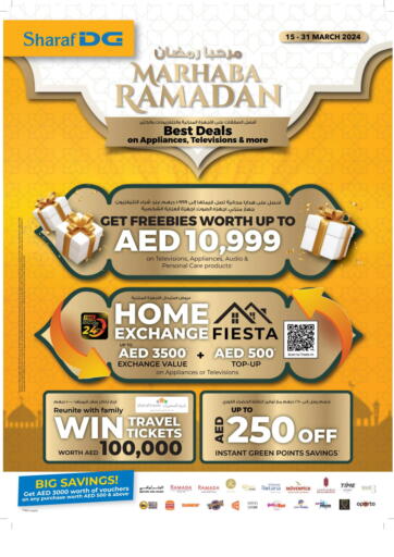 UAE - Sharjah / Ajman Sharaf DG offers in D4D Online. Marhaba Ramadan. . Till 31st March
