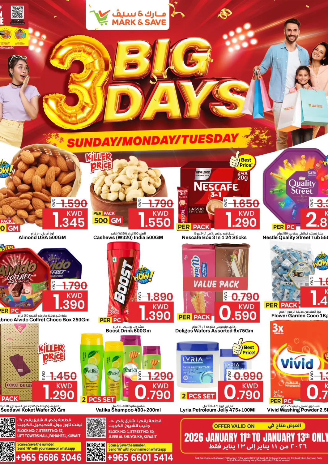Kuwait - Kuwait City Mark & Save offers in D4D Online. 3 Big Days. . Till 13th January