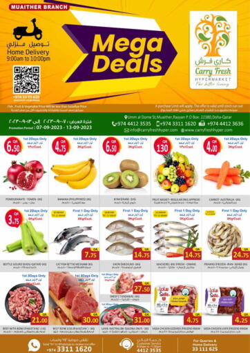 Qatar - Al-Shahaniya Carry Fresh Hypermarket offers in D4D Online. Mega Deals @Muaither. . Till 13th September