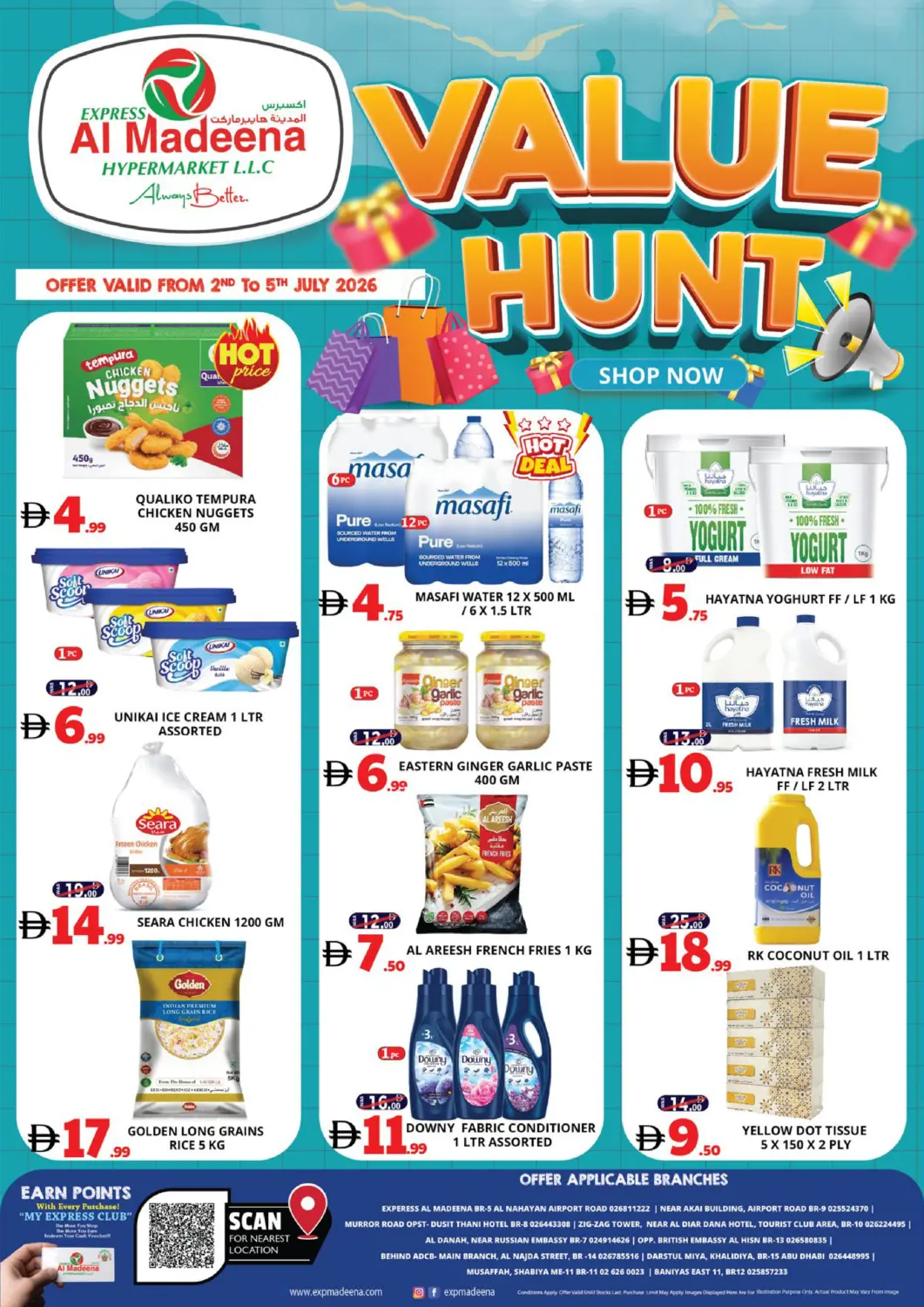 UAE - Abu Dhabi EXPRESS AL MADEENA HYPERMARKET LLC offers in D4D Online. Value Hunt. . Till 5th July