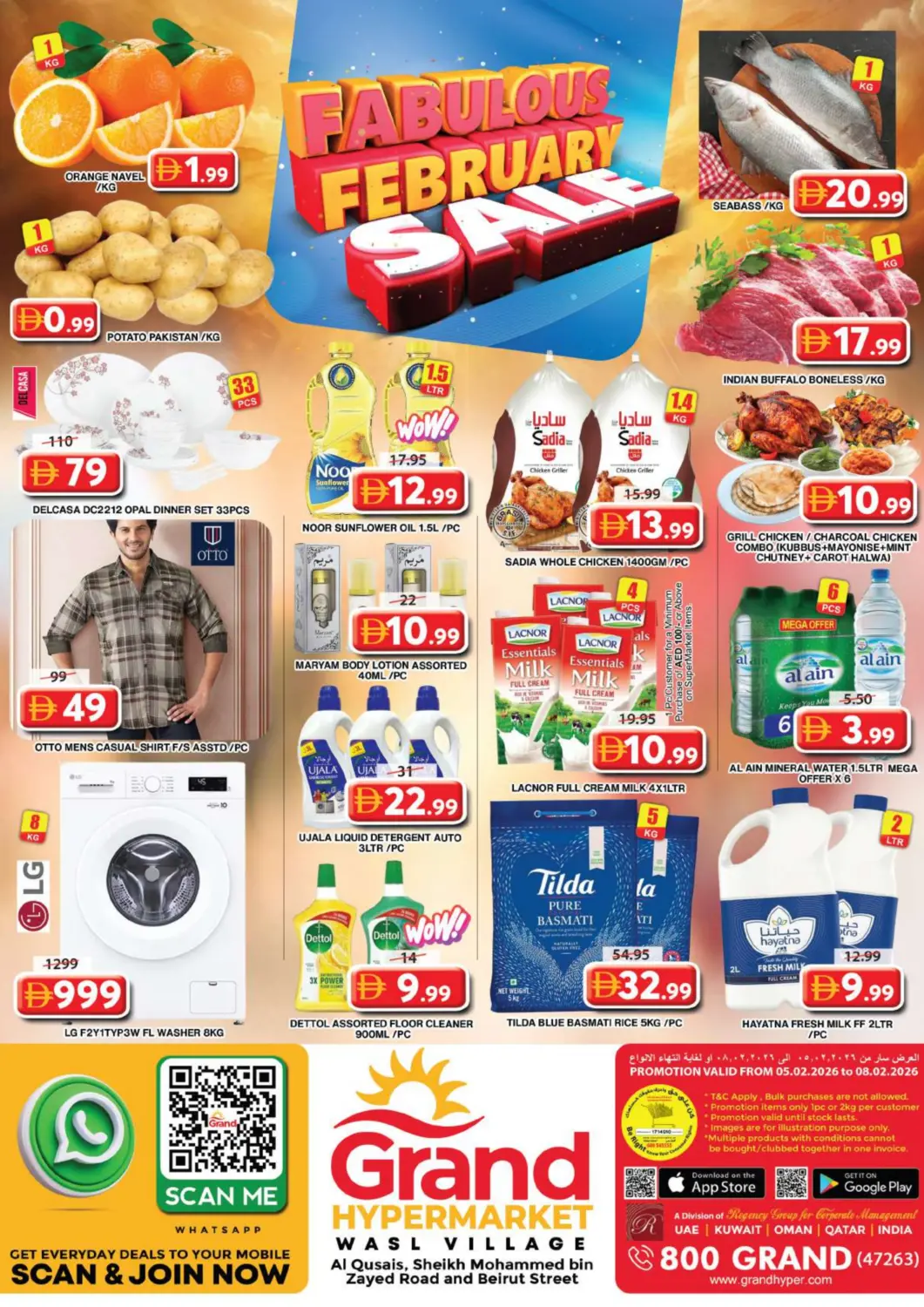 UAE - Dubai Grand Hyper Market offers in D4D Online. Wasl Village - Dubai. . Till 8th February