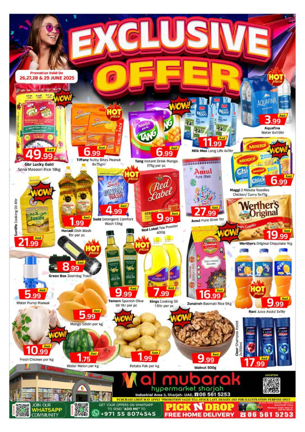 UAE - Sharjah / Ajman Mubarak Hypermarket Sharjah offers in D4D Online. Exclusive Offer. . Till 29th June