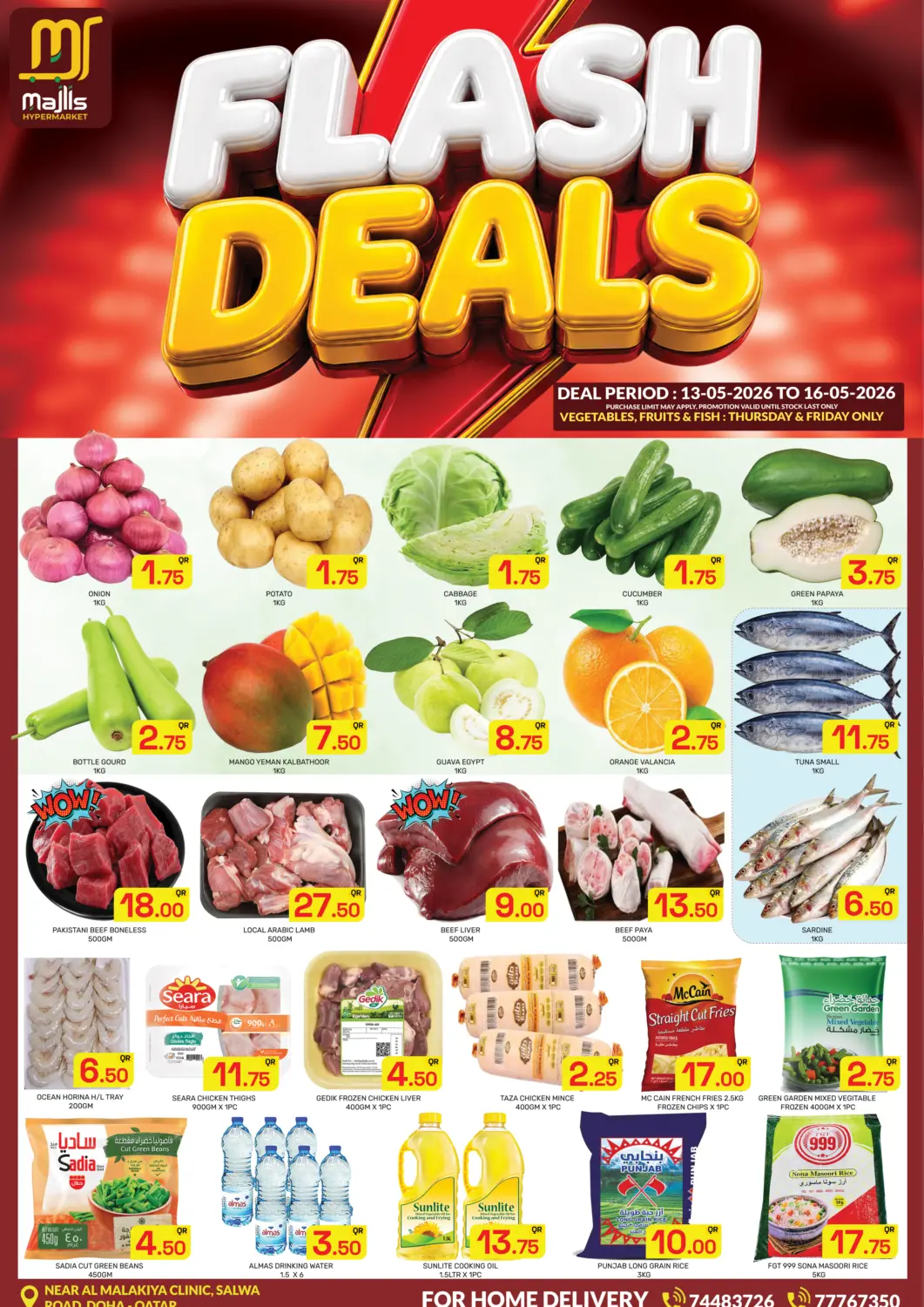 Qatar - Al Rayyan Majlis Hypermarket offers in D4D Online. Flash Deals. . Till 16th May