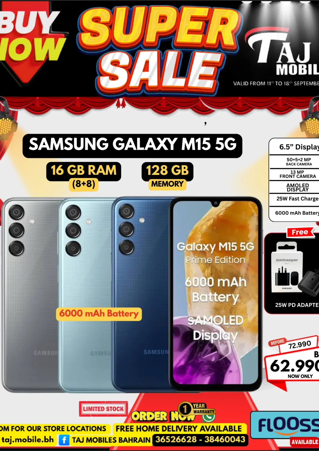 Bahrain Taj Mobiles offers in D4D Online. Super Sale. . Till 18th September