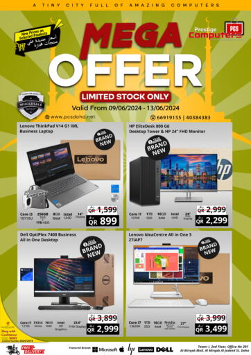 Qatar - Doha Prestige Computers offers in D4D Online. Mega Offer. . Till 13th June