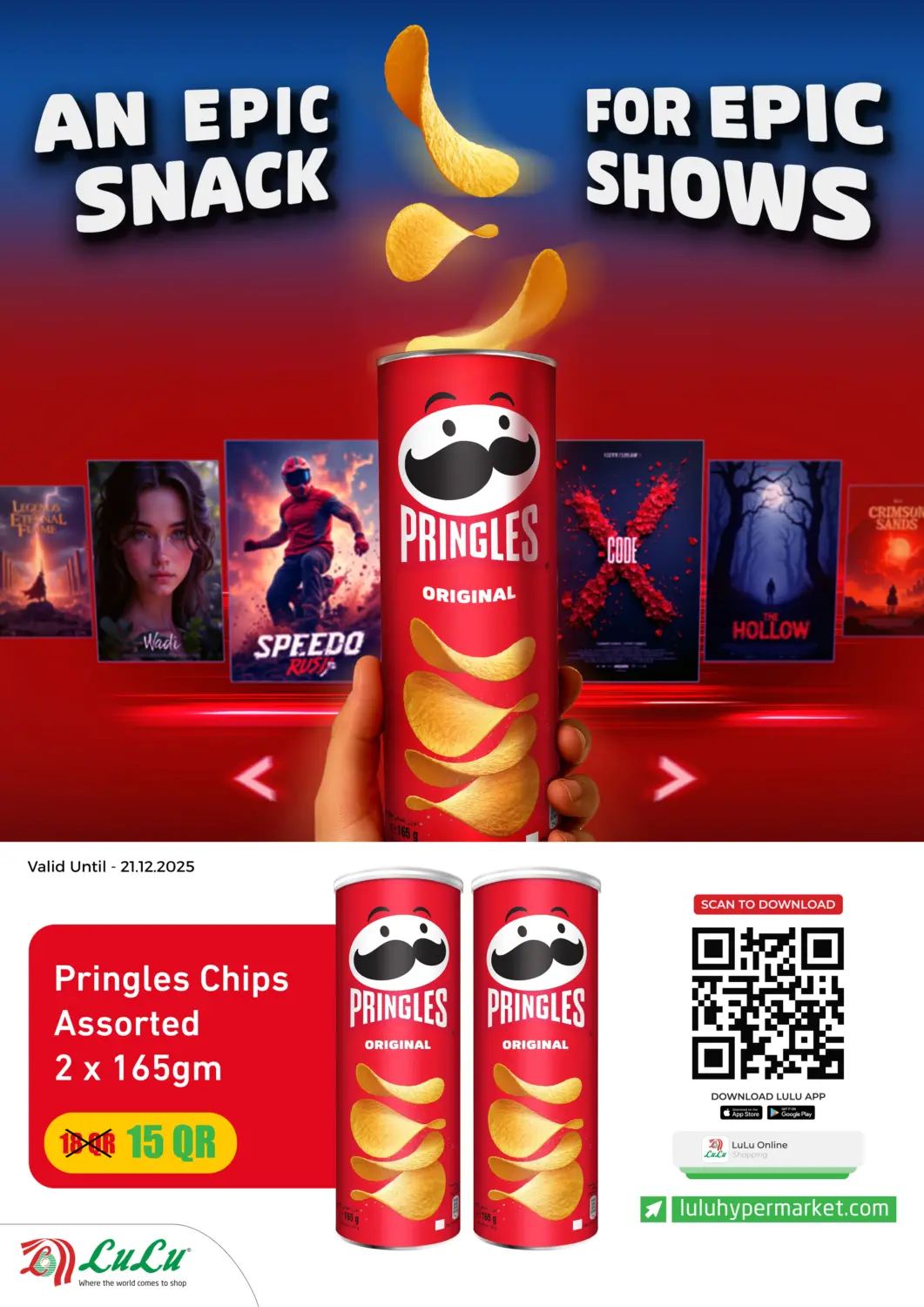 Qatar - Al-Shahaniya LuLu Hypermarket offers in D4D Online. Pringles Chips. . Till 21st December