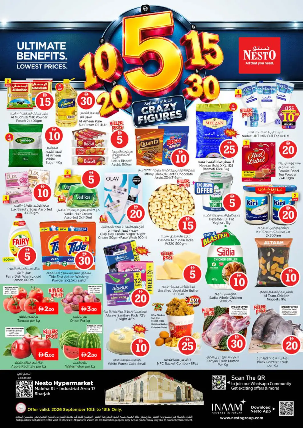 UAE - Sharjah / Ajman Nesto Hypermarket offers in D4D Online. Maleha St- Industrial Area 17,Sharjah. . Till 13th September