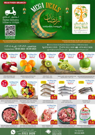 Qatar - Doha Carry Fresh Hypermarket offers in D4D Online. Mega Deals. . Till 05th April