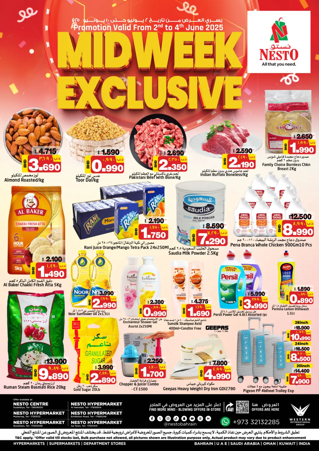 Bahrain NESTO  offers in D4D Online. Midweek Exclusive. . Till 4th June