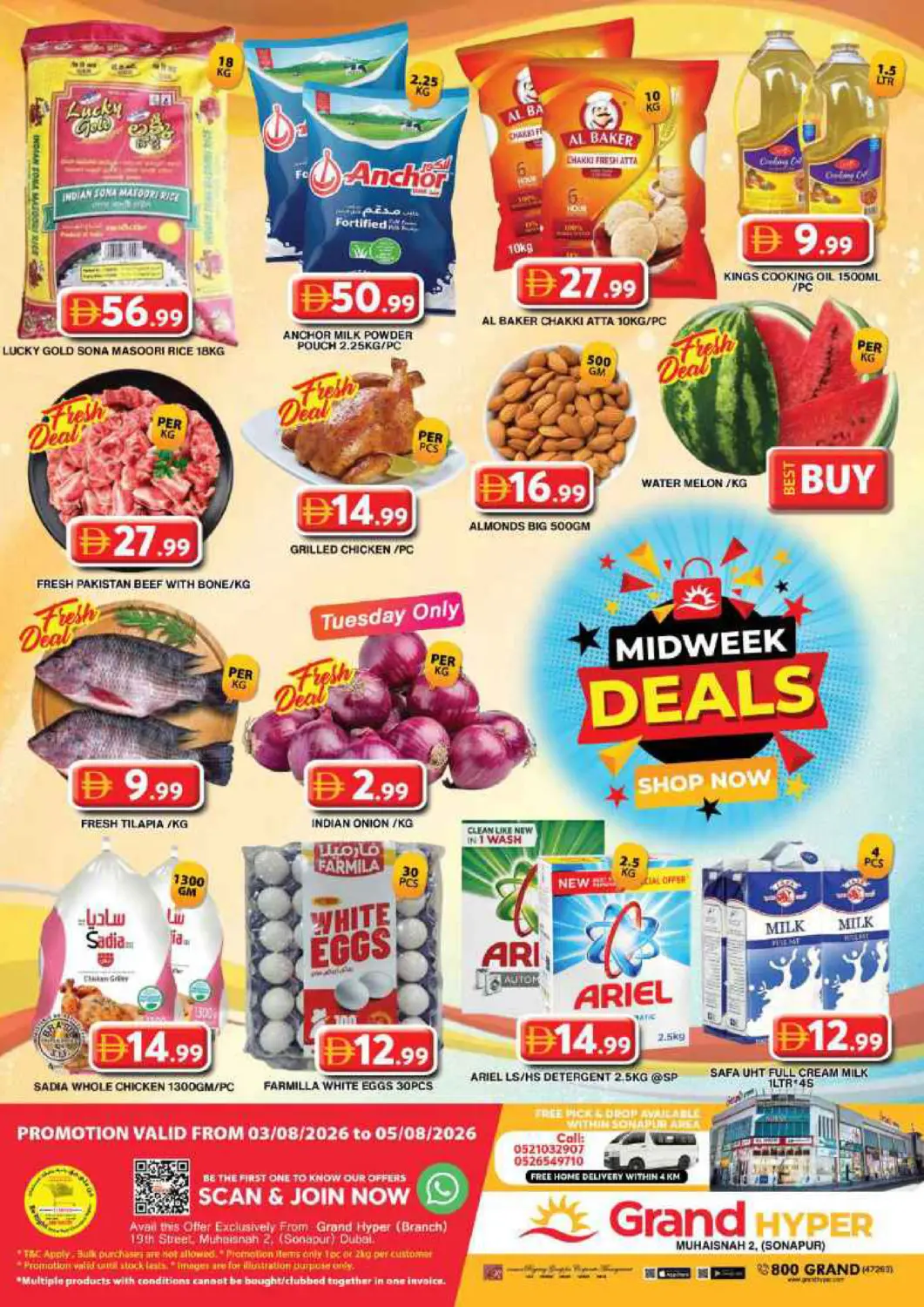 UAE - Dubai Grand Hyper Market offers in D4D Online. Muhaisnah 2. . Till 5th August