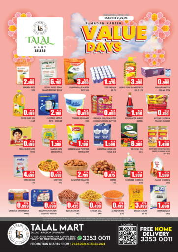 Bahrain Talal Markets offers in D4D Online. Zallaq - Value Days. . Till 23rd March