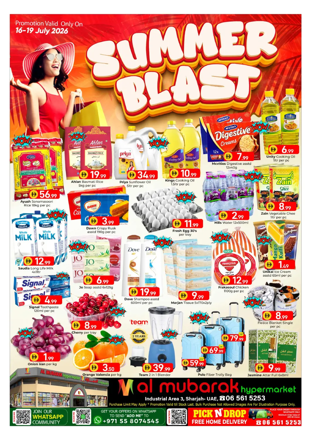 UAE - Sharjah / Ajman Mubarak Hypermarket Sharjah offers in D4D Online. Summer Blast. . Till 19th July