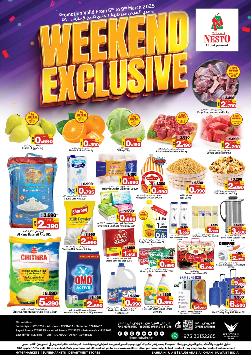 Bahrain NESTO  offers in D4D Online. Weekend Exclusive Offers. . Till 9th March