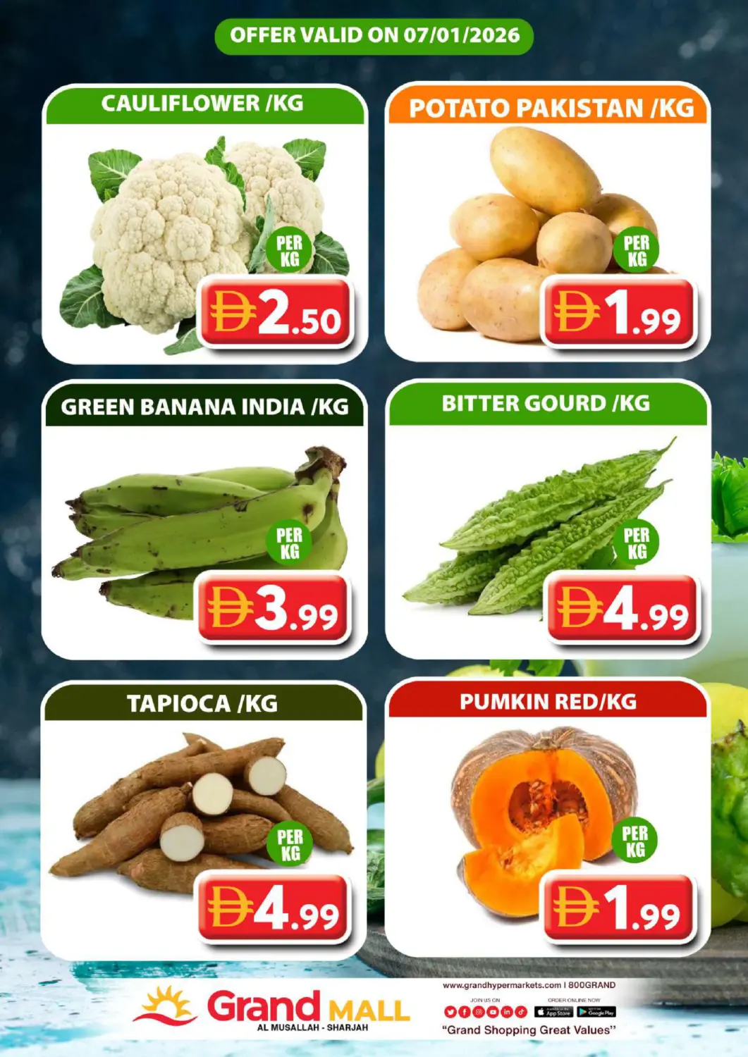 UAE - Sharjah / Ajman Grand Hyper Market offers in D4D Online. Musallah-sharjah. . Only On 7th January