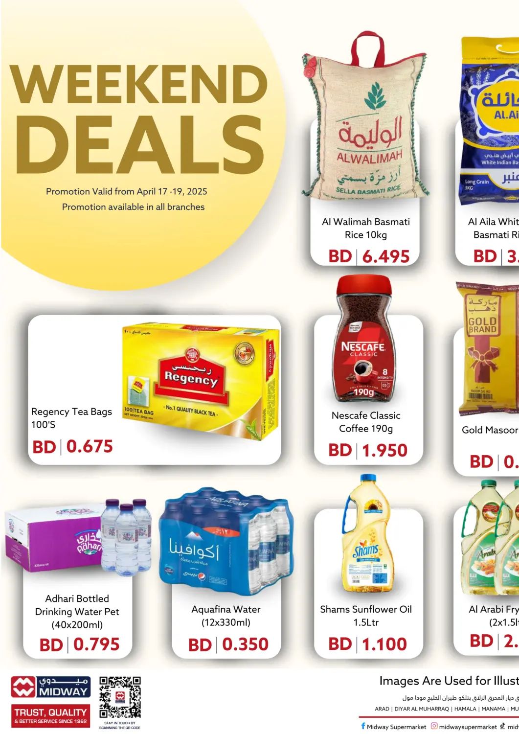 Bahrain Midway Supermarket offers in D4D Online. Weekend Deals. . Till 19th April