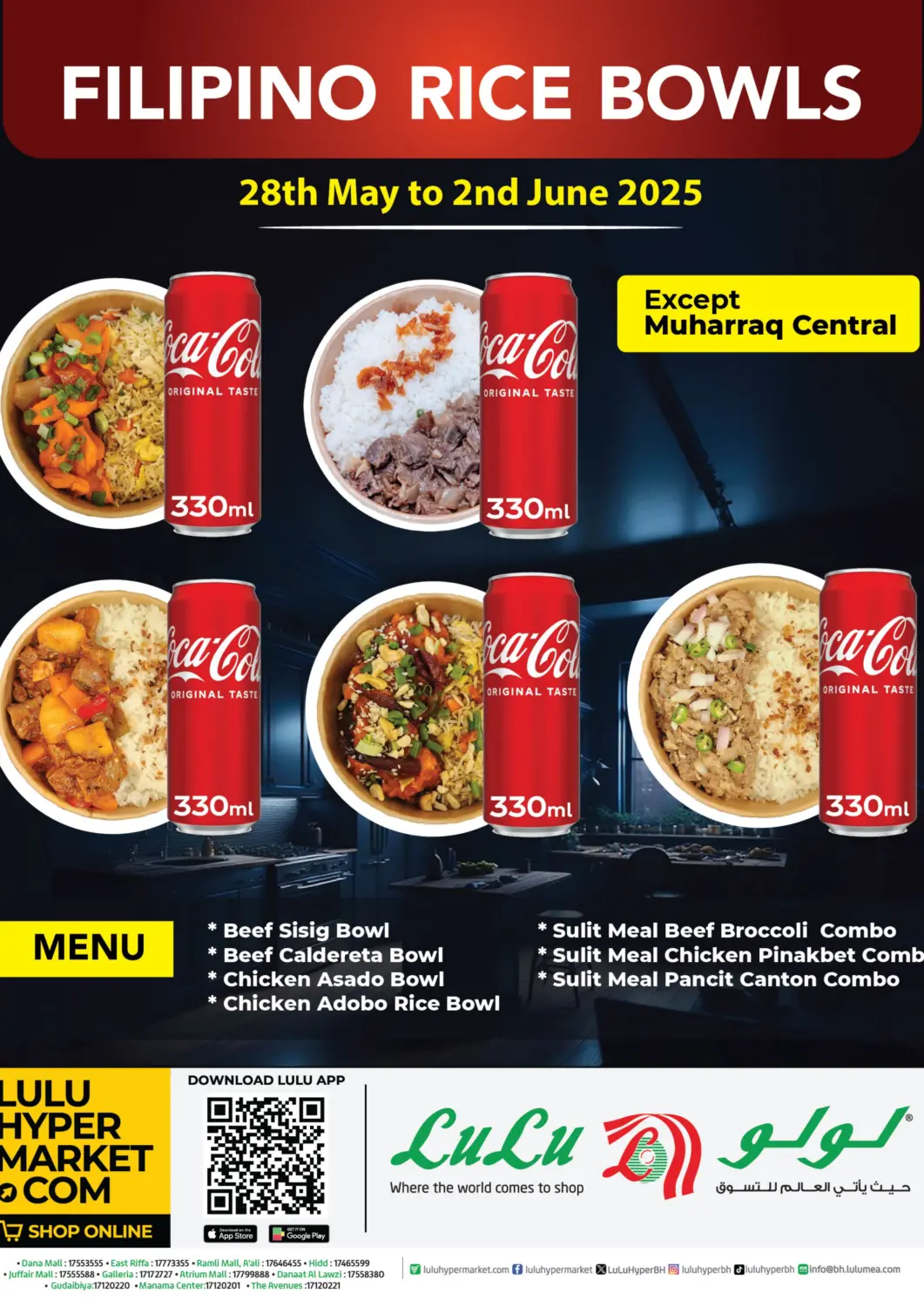 Bahrain LuLu Hypermarket offers in D4D Online. Filipino Rice Bowls. . Till 2nd June