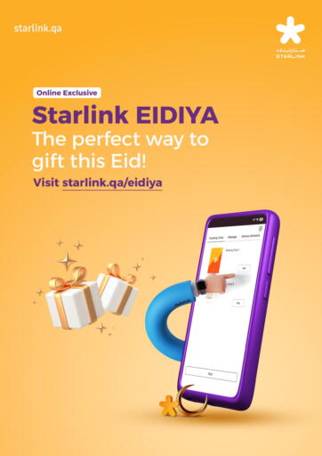 Qatar - Doha Starlink offers in D4D Online. Starlink EIDIYA. . Till 23rd April