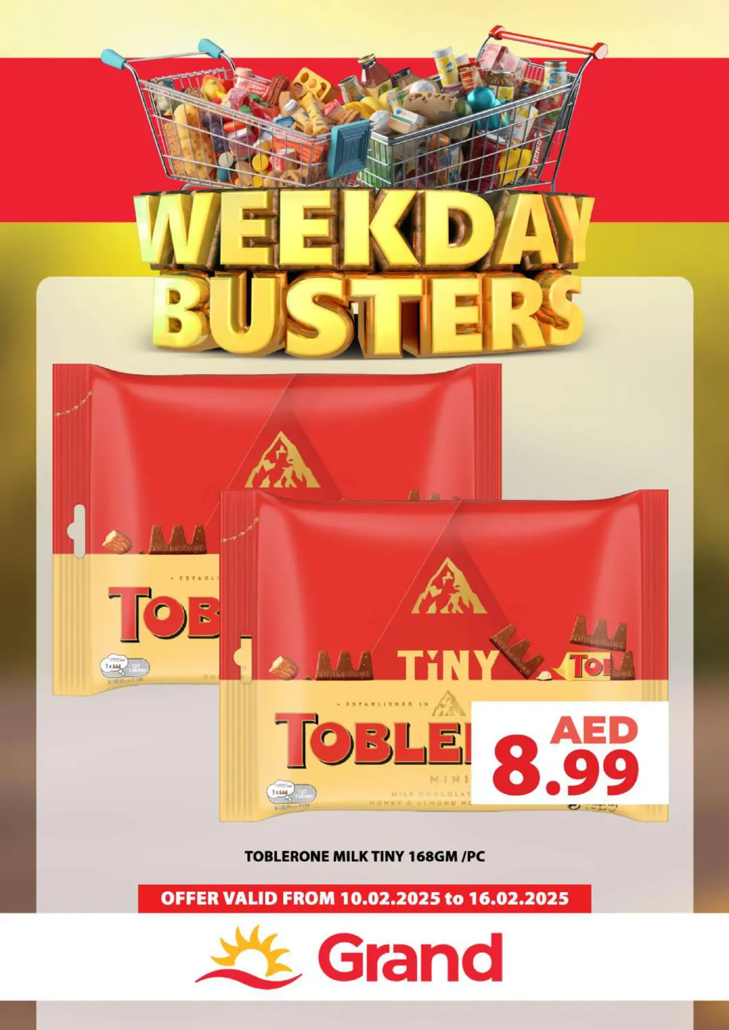 عروض جراند هايبر ماركت الإمارات العربية المتحدة , الامارات - الشارقة / عجمان في دي٤دي أونلاين. كاسرو أيام الأسبوع. . Till 16th February