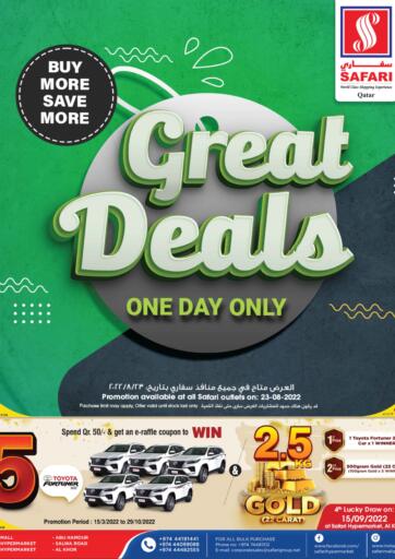 Qatar - Al Rayyan Safari Hypermarket offers in D4D Online. Great Deals. . Only On 23rd August